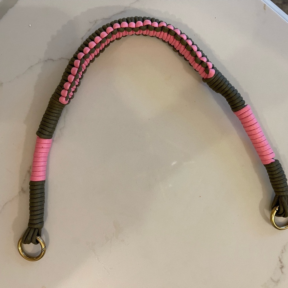 Parker Thatch olive and pink shoulder strap